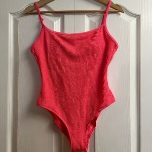 Aerie crinkle scoop full coverage one piece swimsuit